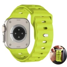 crested Dây đeo silicon mềm Tương thích với Apple Watch Band Ultra 2 49mm 44mm 45mm 42mm 41mm 42mm 38mm Dây đeo đồng hồ thể thao Serise 9 8 7 6 5 Se Vòng đeo tay,Màu cam cho nam nữ,Màu vàng huỳnh quang cho nam nữ - màu xanh lá - Xem 2