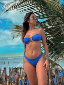 Women Bikini Sets - Xanh đậm - Xem 4