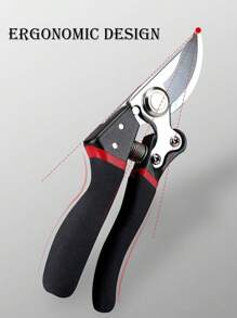 1pc Steel Gardening Pruning Shear For Cutting Thick Branches, Fruits Trees And Bonsai, Stainless Steel Flower Arranging Scissors, Floral Cutters,Garden Tools, Gardening Tools For Garden - Black - View 7