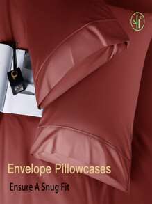Bamboo Bed Sheets Set 4 Piece, 1800 Thread Count Super Silky Soft Sheet, 16 Inch Deep Pocket Breathable Sheet Set, Machine Washable- King/Queen - Burgundy - View 6