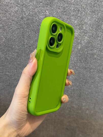 Minimalist Thick Anti-Drop Green Phone Case Compatible With IPhone 17 Pro Max/17 Pro/17 Air/17/16 Pro Max/16/16 Pro/16 Plus/16E/15/15 Plus/15 Pro/15 Pro Max/11/12/13/14 Pro Max/XS/XR/11 Pro/11 Pro Max/12 Pro/12 Pro Max/13 Pro/13 Pro Max/7 Plus/14 Pro/14 Pro Max/14 Plus/7 Plus/8 Plus/8/SE2/13 Mini/12 Mini, Soft
