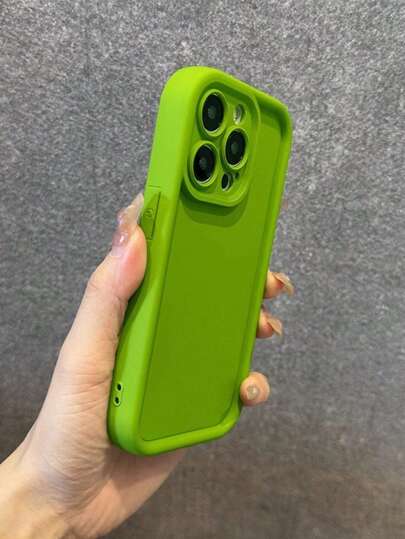 Minimalist Thick Anti-Drop Green Phone Case, Compatible With IPhone 17 Pro Max/17 Pro/17 Air/17/16 Pro Max/16/16 Pro/16 Plus/16E/15/15 Plus/15 Pro/15 Pro Max/11/12/13/14 Pro Max/XS/XR/11 Pro/11 Pro Max/12 Pro/12 Pro Max/13 Pro/13 Pro Max/7 Plus/14 Pro/14 Pro Max/14 Plus/7 Plus/8 Plus/8/SE2/13 Mini/12 Mini, Soft