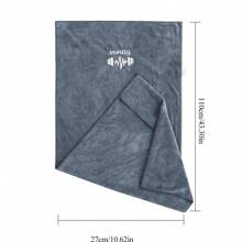 1pc Sports Gym Towel, Portable Bath Towel, Quick-drying, Outdoor Long Water Absorption Towel - Dark Grey - View 7