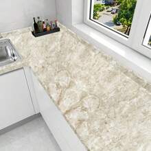 1卷厚高級大理石壁紙自黏壁紙,防水,防潮,適合超大面積,仿磁磚 - 芥末黃 - 查看 4