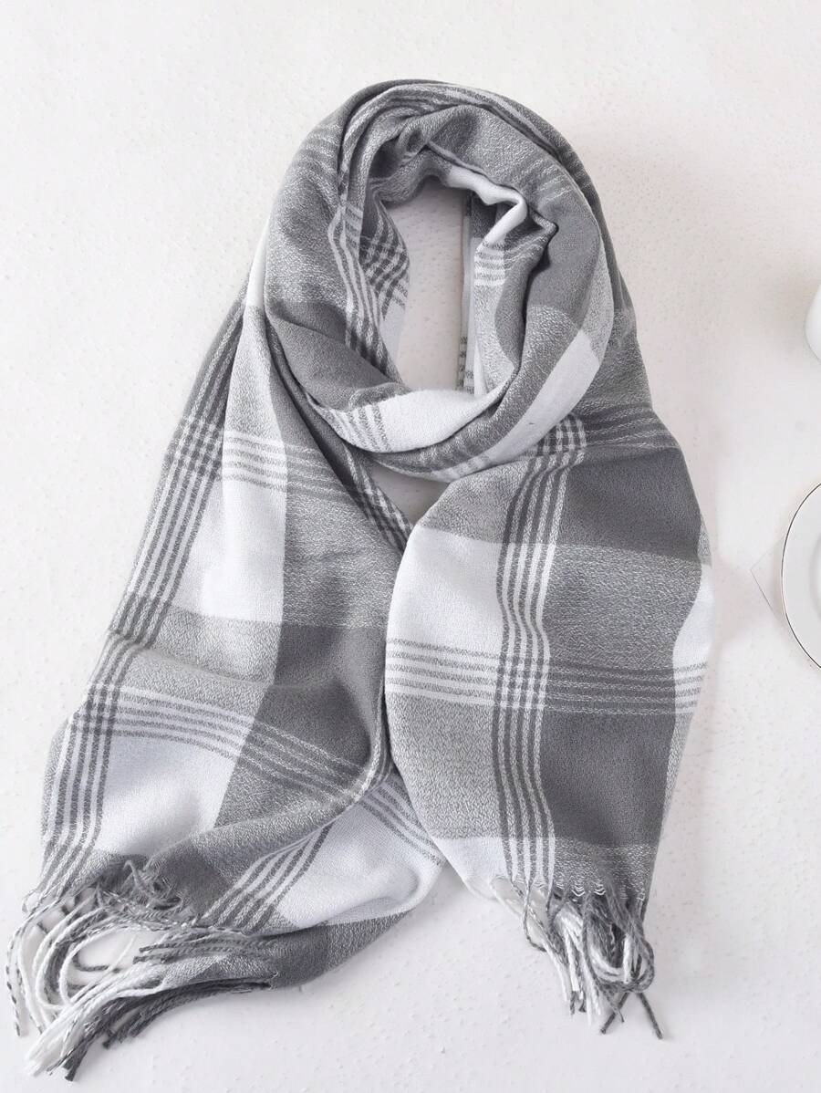 Khăn quàng cổ nữ Sọc ca rô Cổ điển Đường phố - Nhiều màu - Xem 1