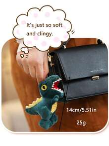 1組/3入組4英寸可愛卡通暴龍pp絨毛鑰匙圈背包吊飾