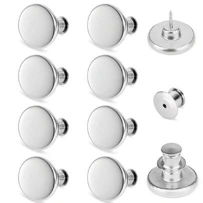 8 peças de alfinetes de botão para jeans sem costura, alfinetes de botão de calças ajustáveis, clipes de substituição, ajustadores de pressão, sem necessidade de ferramentas, reduzem o tamanho da cintura de calças muito grandes, tornam-nas mais apertadas instantaneamente