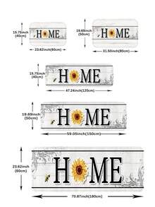 1 Pieza Alfombra De Cocina Absorbente Con Diseño De Girasol - Alfombra Lavable De Secado Rápido Para Cocina Y Lavandería Estilo Granja - Multicolor - Ver 2