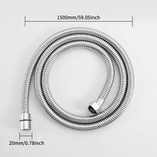 1入59英吋不鏽鋼柔性淋浴軟管,浴室淋浴間用品,銀色