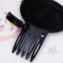 1 pieza Moldeador de pelo con textura negra para flequillo, herramienta de peinado, accesorio para el cabello - Negro - Ver 7