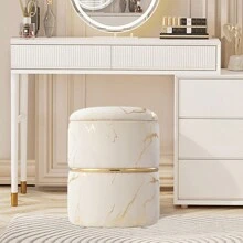 Furnistyle Round Velvet Ottoman Pack Of 2, One Bigger For Storage And The Other Smaller For Footstool, Modern Upholstered Tufted Footstool In Bronzed Fabrics, Ottoman Stool Set With Storage, Accent Vanity Stool Chair For Makeup Room, Bedroom And Living Room, Side Table Footrest For Easter Decorations