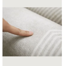 簡約優雅風格長方形裝飾地毯,適用於客廳沙發、門口、臥室床旁、書桌、戶外露營 - 黑色 - 查看 10