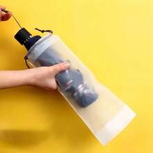 4pcs/set Reusable Umbrella Storage Bags With Drawstring Closure, Transparent & Waterproof Plastic Dustproof Organizer Pouches For Outing - White - View 3
