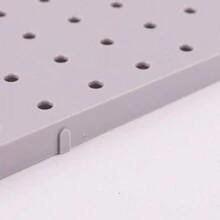 1 件壁掛式穿孔板收納架,附 4 個固定夾,免打孔 Diy 廚房、浴室收納架 - 黑色 - 查看 6