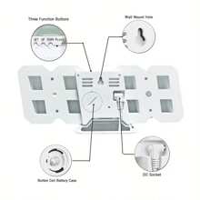 1 Reloj Digital Led 3d, Reloj Led De Dormitorio Para Decoración Del Hogar - Blanco - Ver 9