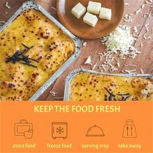 20入組 10.2in X 7.48in X 2.9in 75.07oz 一次性鋁箔烘焙盤,附蓋,廚房工具,烘焙器具,廚房配件