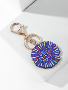 1 件時尚藍色煙火木盤包吊飾,適合背包/錢包裝飾,女士創意禮物,派對禮物,日常甜心書包吊墜 - 彩色 - 查看 4