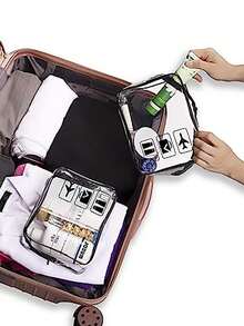 1 件便攜式透明 Pvc 化妝包帶腕帶,防水收納包,適合旅行、戶外活動、護膚品、珠寶、數據線整理