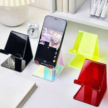 1pc Boxed Multi-Piece Desk Phone Stand, Colorful, Creative Decor, Convenient Charging, Non-Slip Design, Suitable For Multiple Scenarios - Black - View 1