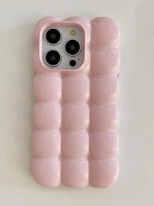 苹果婴儿粉色 1 件 3D 果冻硅胶防震手机壳 兼容 iPhone 12/11/iPhone 13/iPhone 14 - 粉色 - 查看 4