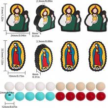 24 顆矽膠珠用於 Diy 鑰匙扣,12 毫米圓珠,矽膠散珠用於筆裝飾,工藝品,項鍊,手鍊,手機掛繩製作