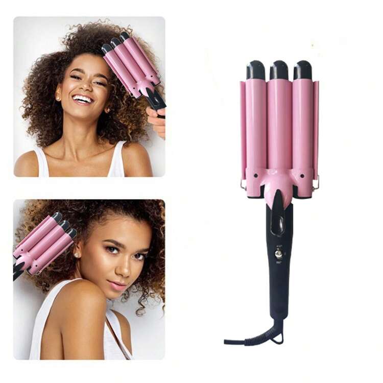 Hair Salon Egg Roll Head Curling Iron French Three Tube Fluffy Big Curl Slouchy Three Stick Long Lasting Instant Noodle Head Big Wave SHEIN