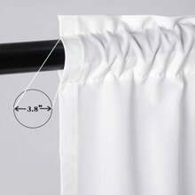 1 Miếng Không thấm nước Trắng Cửa sổ Rèm , Ánh sáng Lọc Sự riêng tư mỏng Với túi Dán , Mềm mại Đến Chạm , Ngắn Chiều dài , Thích hợp Đối với Phòng bếp , Phòng tắm , Một nửa Cửa sổ , Quán cà phê , , Phòng ngủ - 33 inch*24 inch/84cm*61cm - Xem 8