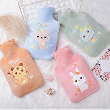 1pc Winter Pvc Hot Water Bag For Hand Warming, With Cute Cartoon Pattern - Pink - View 4