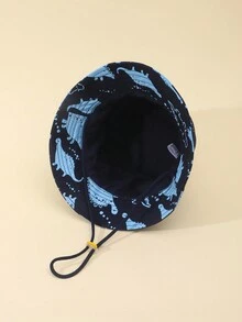Baby Casual Fashion Dinosaur Pattern Bucket Hat - Multicolor - View 4