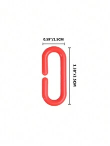 100pcs/Pack Colorful Plastic Parrot Hanging Chain Bird Toy, Pet Bite Toy, Diy Material Swing Ladder - Multicolor - View 2