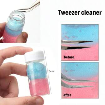 1 Pieza Set De Solución De Limpieza Y Removedor De Pegamento Para Pinzas De Extensión De Pestañas, Que Incluye 25 Ml De Líquido De Limpieza