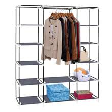 Penderie Organisateur de rangement portable pour armoire à vêtements 69" avec tissu non tissé Montage rapide et facile Extra solide et durable Beige - Gris - Voir 7