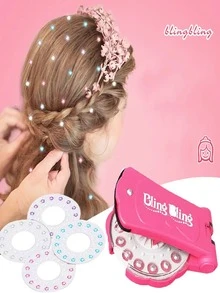 360 Piezas Pegatinas De Joyas Mágicas Para El Cabello Con Aplicador De Pedrería, Adecuado Para Juegos De Simulación De Niñas - Multicolor - Ver 2