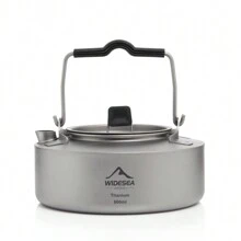 Widesea Camping Kettle Titanium Ultralight Outdoor Pot Tableware Coffee Water Teapot Anti-Heat Handle Hiking Picnic Cookware
