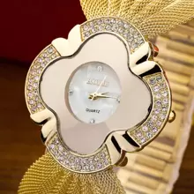 BAOHE 1pc Ladies' Gold Butterfly Strap Inlaid With Diamonds Quartz Wristwatch, Valentine's Day Gift