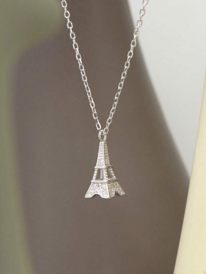 エッフェル塔ショートネックレス シルバー TOWERS Amazon.com: Eiffel Tower Necklace - Personalized Birthstone