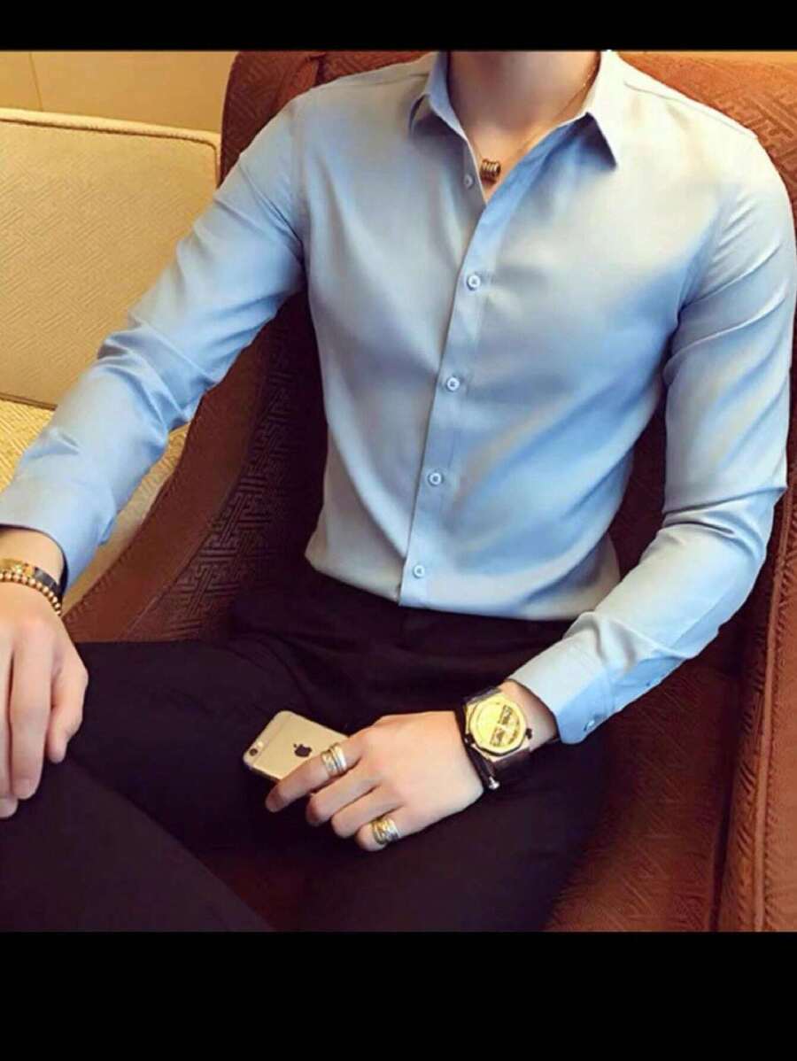 Men Shirts - Baby Blue - View 1