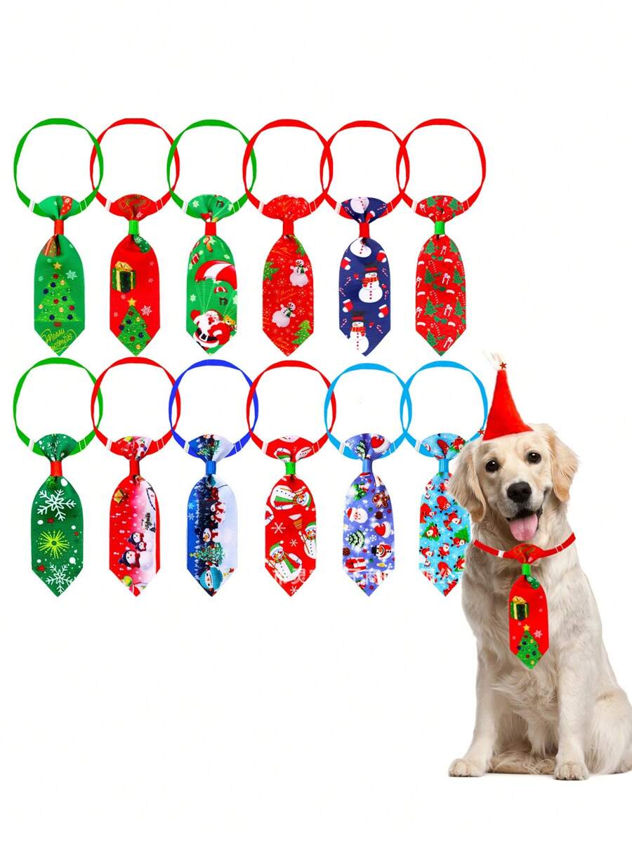 1pc New Arrival Small Pet Christmas Bow Tie For Cats And Dogs, Random Color - Multicolor - View 1