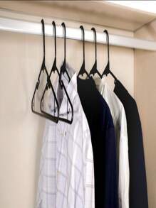 Ganchos Para Ropa Color Negro 100 Piezas. Originales - Negro - Ver 4