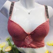 Bonito y sexy Brasier para mujer con encaje, brillos y tirantes ajustables. - Multicolor - Ver 3