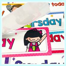 Flashcards de Aprendizagem dos Dias da Semana – Materiais Didáticos Visuais para Crianças, Suprimentos de Ensino Doméstico em Inglês, Decoração de Sala de Aula, Brinquedos para Crianças, Material Escolar, Material de Papelaria