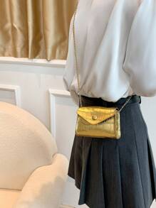 多功能简约设计，纯色迷你女士斜挎包，翻盖，小中号新款时尚单肩包，搭配圣诞节、圣诞包、圣诞礼物、圣诞装扮，完美搭配圣诞礼服、婚纱、女士礼服、舞会礼服、鸡尾酒会礼服、生日礼服，