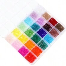 1box 4MM 2400pcs Faceted Glass Crystal Beads Set Bracelet Rondelle Crystal AB Beads Spacer for Jewelry Making Bracelet Ring Necklace 24 Colors - Multicolor - View 3