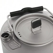 Widesea Camping Kettle Titanium Ultralight Outdoor Pot Tableware Coffee Water Teapot Anti-Heat Handle Hiking Picnic Cookware