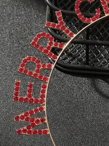 1件聖誕快樂字母設計髮箍髮飾