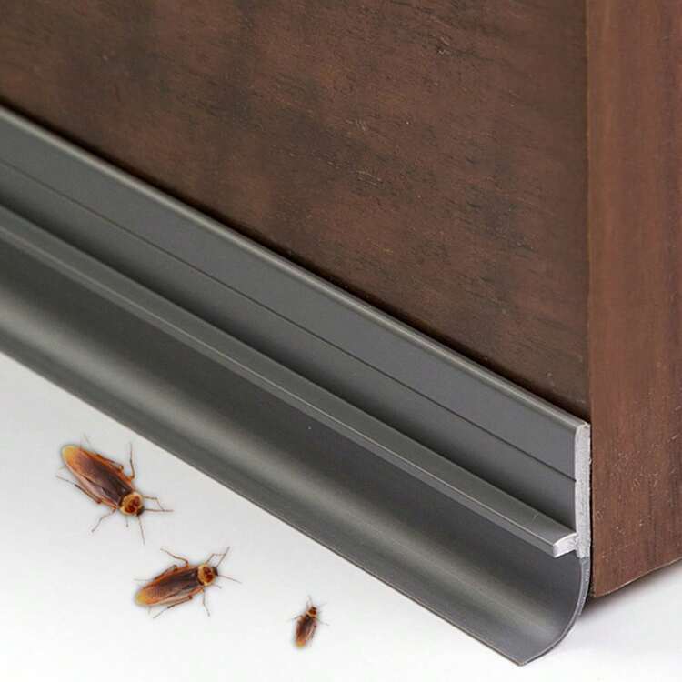 2 peças Tira de Vedação Autoadesiva para Parte Inferior da Porta, À Prova de Vento, À Prova de Som, À Prova d'Água, Vedação de Espaço Espesso para Portas e Janelas, Adesivos, Decalque de Parede, Decalque de Vinil para Decoração Doméstica, Itens de Decoração de Primavera para Renovar sua Casa, Adesivos de Decoração de Festa, Presentes de Aniversário e Formatura - Cinza - Visão 2