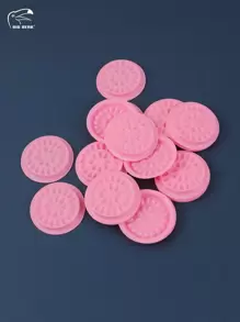 50pcs Eyelash Glue Holder False Eyelashes Glue Holder Eyelash Extension Glue Holder Pallet Pads Eyelash Extension Tool False Eyelashes Glue Holders Tray Plastic Flower Shaped Eyelash Extension Glue Pallet Pads with Self-adhesive Back for Eyelash Extension Nail Art or Tattoo Ink Application Tool-Pink