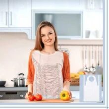 1PC Plastic Apron Waterproof Disposable Apron Clear Apron For Cooking, Painting, Picnic Parties Adult Ladies Children Household Work, Clear - Multicolor - View 1