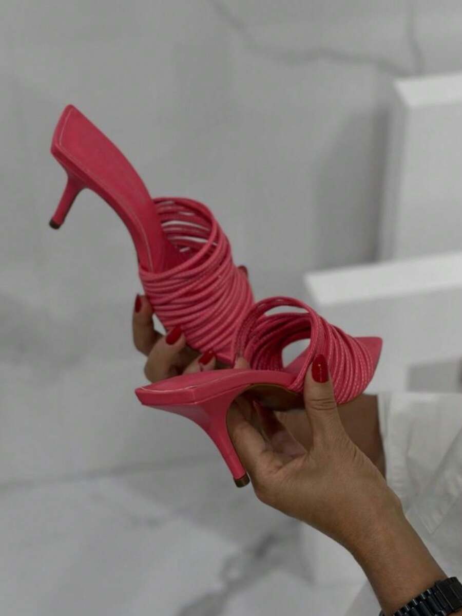 Women Heeled Sandals - Bụi hồng - Xem 1