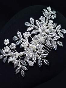 1入女性銀色鑽石新娘頭飾套裝,附耳環,適用於婚禮、宴會和派對